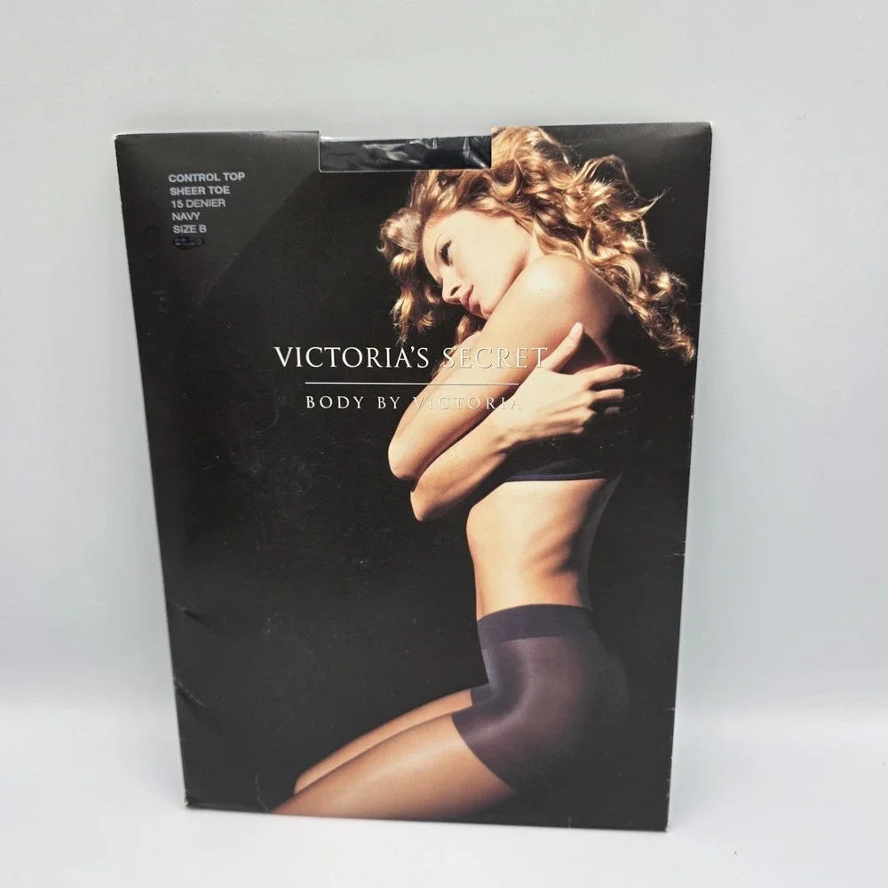 Victoria's Secret Body by Victoria Control Top Navy Size B‎ Pantyhose